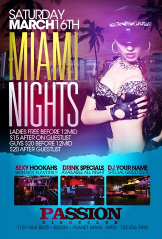 Miami Sexy Nights miami sexy nights Seasonal flyers