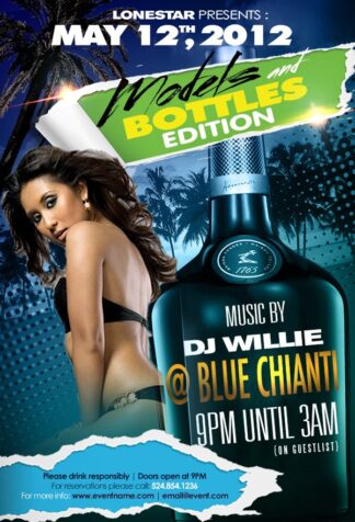 Models And Bottles models and bottles Event flyers