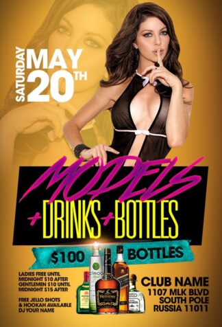 Models Drinks Bottles models drinks bottles Event flyers