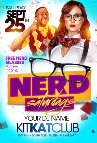 Nerd Party nerd party Event flyers