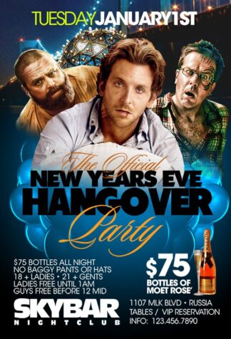New Eyears Eve Hangover new eyears eve hangover Seasonal flyers