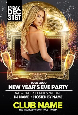 New Years Eve Party Time new years eve party time Seasonal flyers