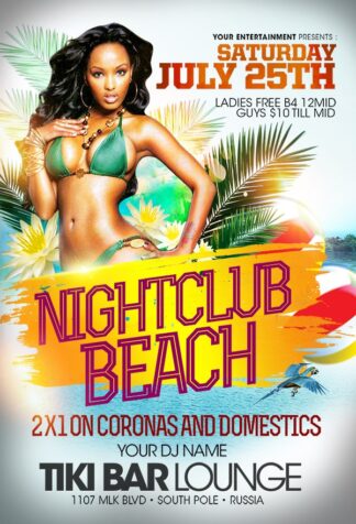 Night Club Beach night club beach Seasonal flyers