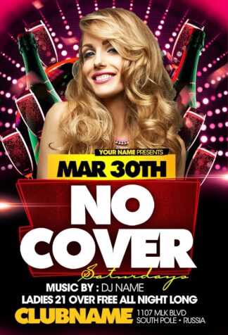 No Cover no cover Event flyers