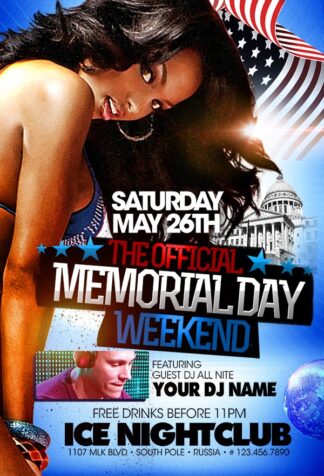 Official Memorial Day Party official memorial day party Seasonal flyers