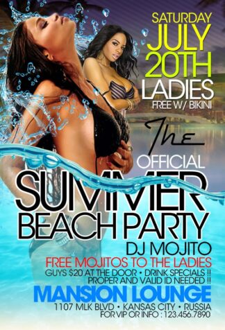 Official Summer Beach Party official summer beach party Seasonal flyers