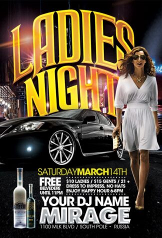 Only Ladies Night only ladies night Event flyers
