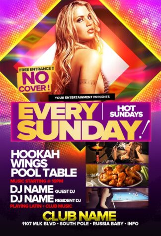 Party Every Sunday party every sunday Event flyers