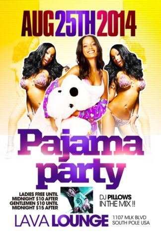 Pijama Party pijama party Event flyers