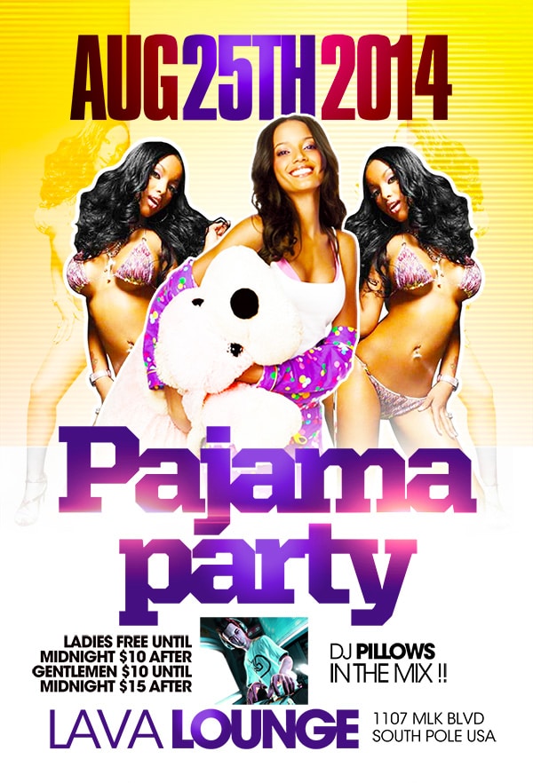 Pijama Party pijama party Event flyers
