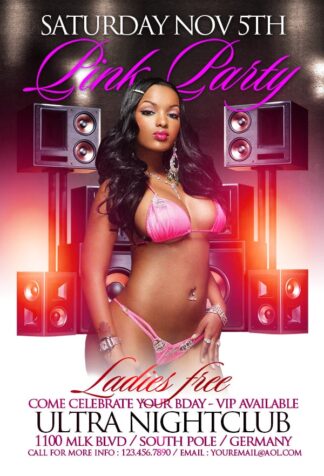 Pink Party pink party Event flyers