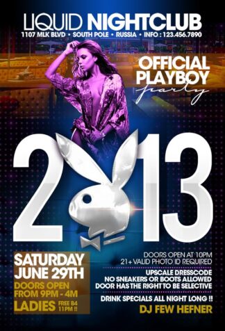 Playboy Party playboy party Event flyers