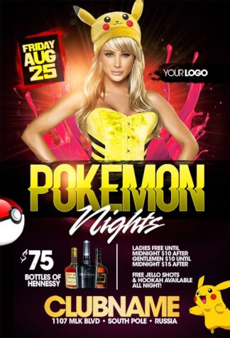 Pokemon Nights pokemon nights Event flyers