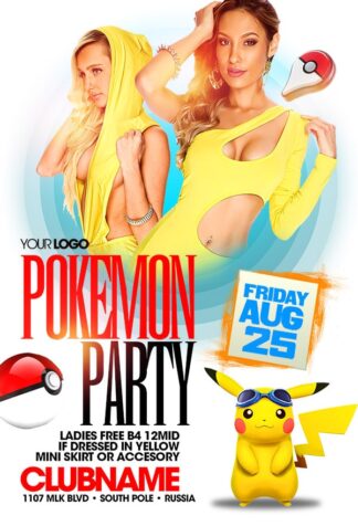 Pokemon Party pokemon party Event flyers