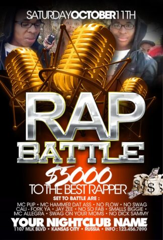 Rap Battle rap battle Music flyers