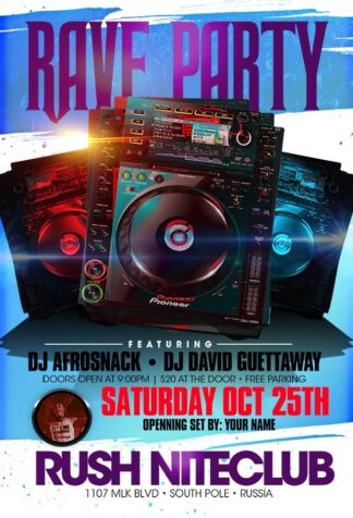 Rave Party rave party Music flyers