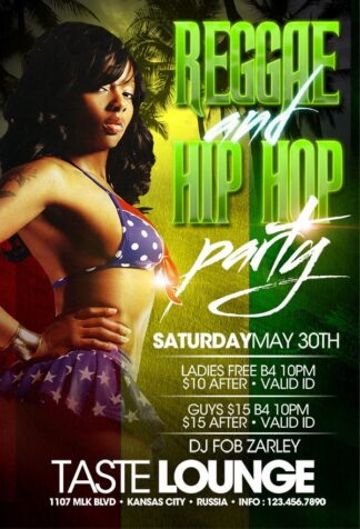 Reggae And Hip Hop Party reggae and hip hop party Music flyers