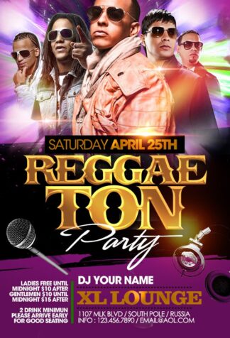 Reggaeton Party reggaeton party Music flyers