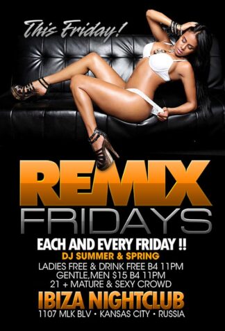 Remix Fridays remix fridays Event flyers