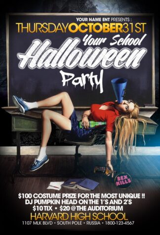 School Halloween Party school halloween party Seasonal flyers