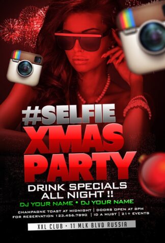 Selfie Christmas Party selfie christmas party Seasonal flyers