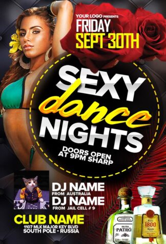 Sexy Dance Nights sexy dance nights Event flyers