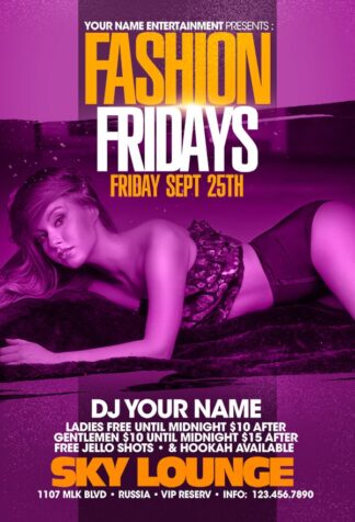 Sexy Fashion Fridays sexy fashion fridays Event flyers