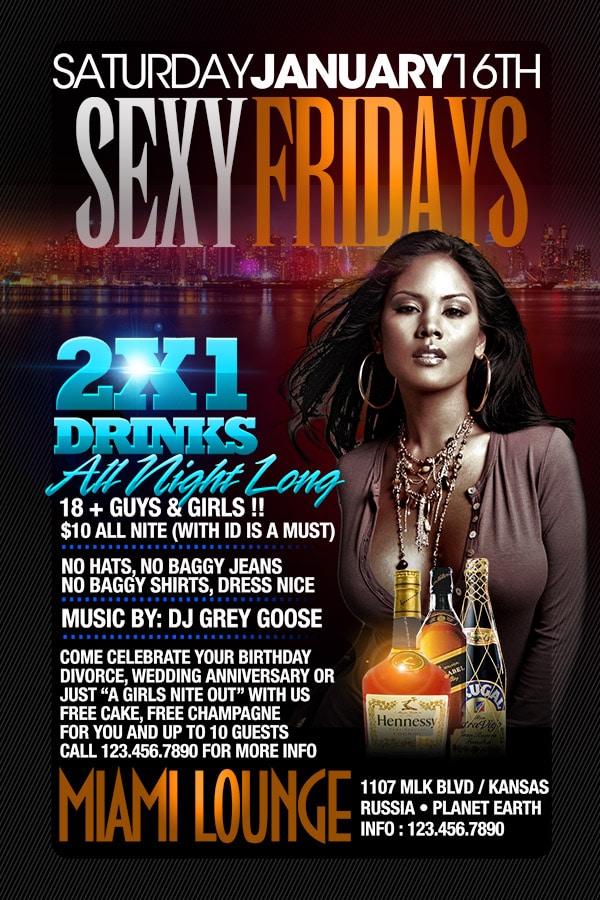 Sexy Fridays sexy fridays Event flyers