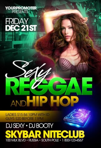 Sexy Reggae And Hip Hop sexy reggae and hip hop Music flyers