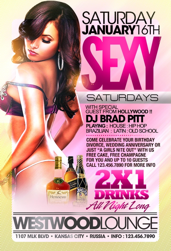 Sexy Saturdays sexy saturdays Event flyers