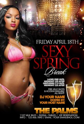 Sexy Spring Break sexy spring break Event flyers