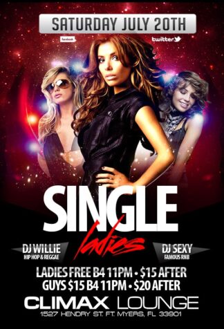 Single Ladies Only single ladies only Event flyers