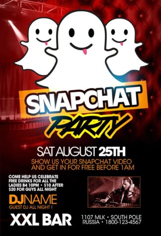 Snap Chat snap chat Event flyers