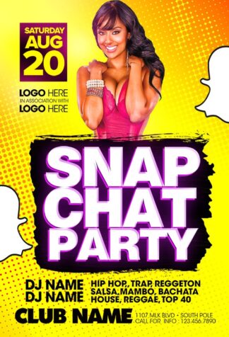 Snap Chat Party snap chat party Event flyers