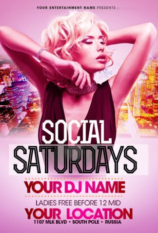 Social Saturdays social saturdays Event flyers