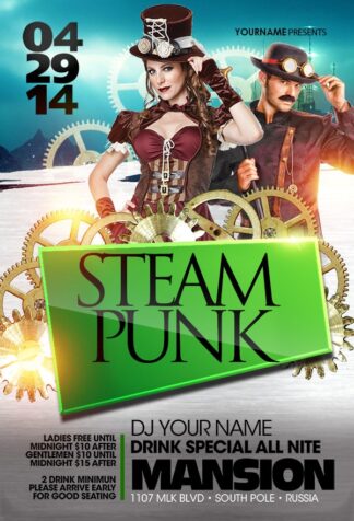 Steam Punk steam punk Event flyers