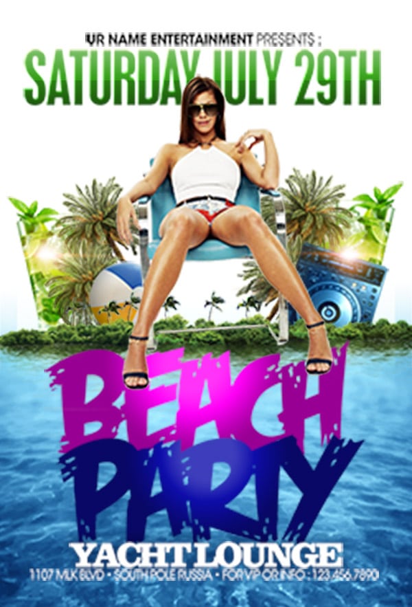 Summer Beach Party summer beach party Seasonal flyers