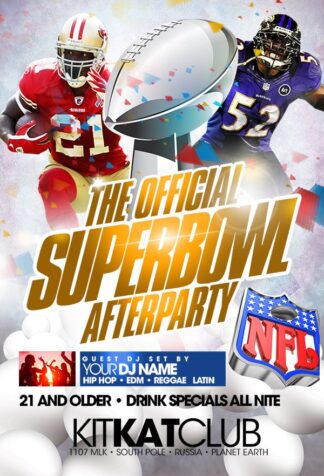 Super Bowl After Party super bowl after party Event flyers