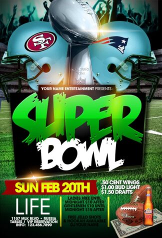 Super Bowl super bowl Event flyers