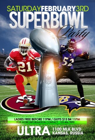 Super Bowl Night super bowl night Event flyers