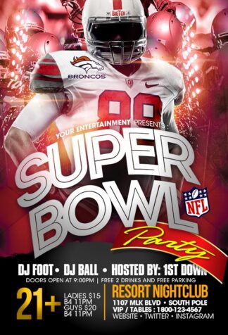 Super Bowl Party super bowl party Event flyers