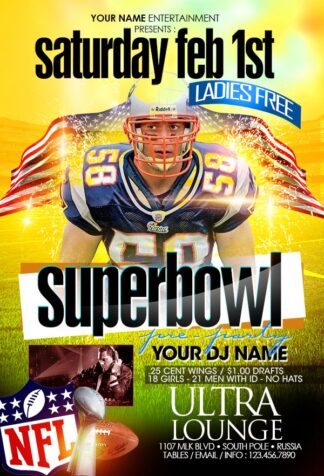 Super Bowl Pre Party super bowl pre party Event flyers