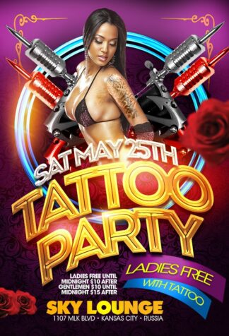Tattoo Hot Party tattoo hot party Event flyers