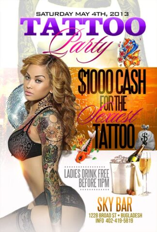 Tattoo Party tattoo party Event flyers