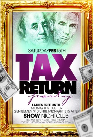 Tax Time tax time Event flyers