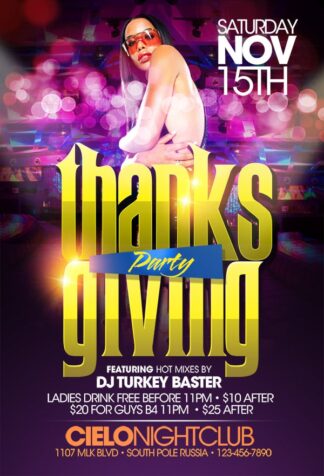 Thanksgiving Party thanksgiving party Seasonal flyers
