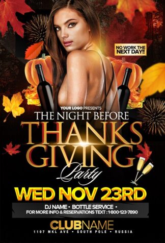 Thanksgiving Party Time thanksgiving party time Seasonal flyers