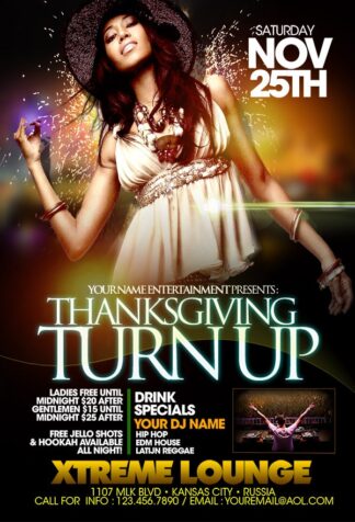 Thanksgiving Turn Up thanksgiving turn up Seasonal flyers