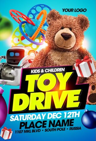 Toy Drive Party toy drive party Seasonal flyers