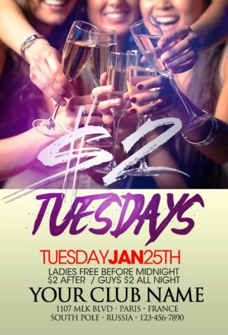 Tuesday At The Club tuesday at the club Event flyers